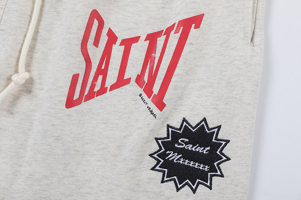 Saint Michael Angular Font Graphic Logo Sweat Shorts