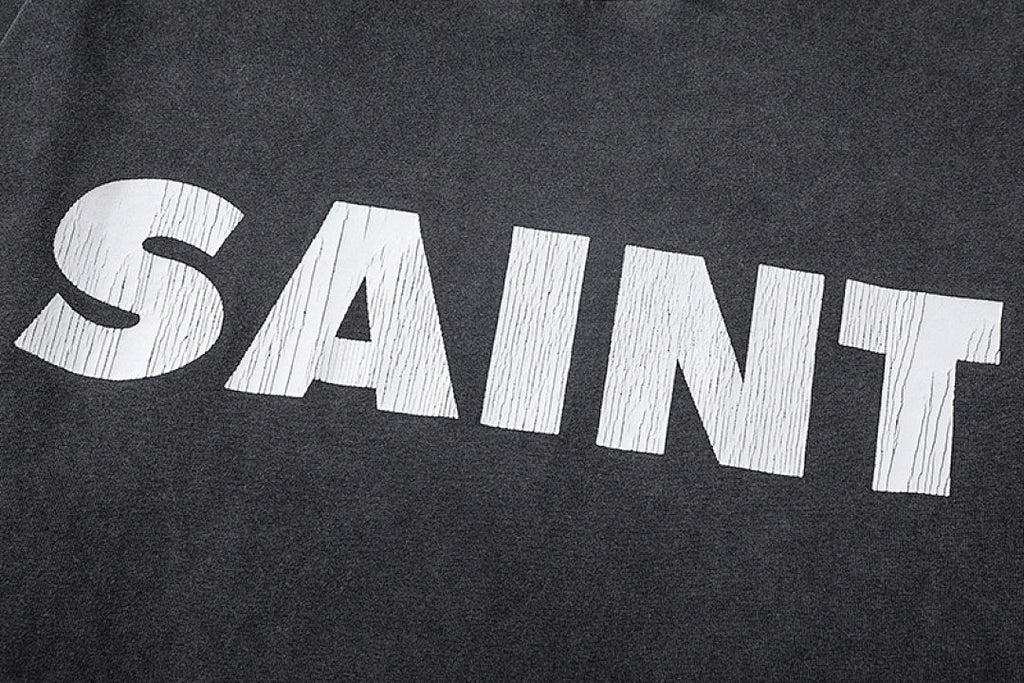 Saint Michael Minimalist Block Logo Long Sleeve Sweatshirt