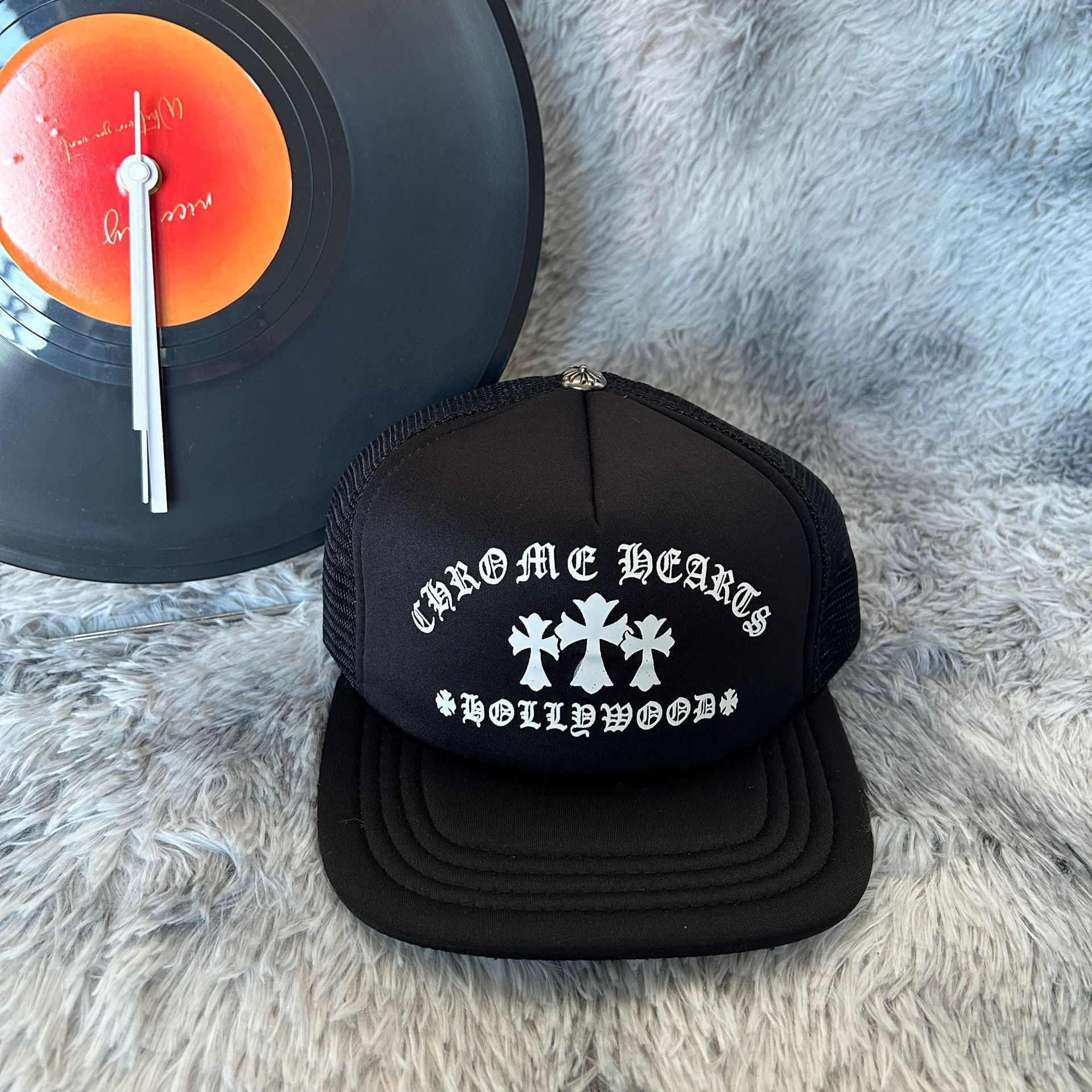 Chrome Hearts black and White Baseball Cap Hat New Authentic