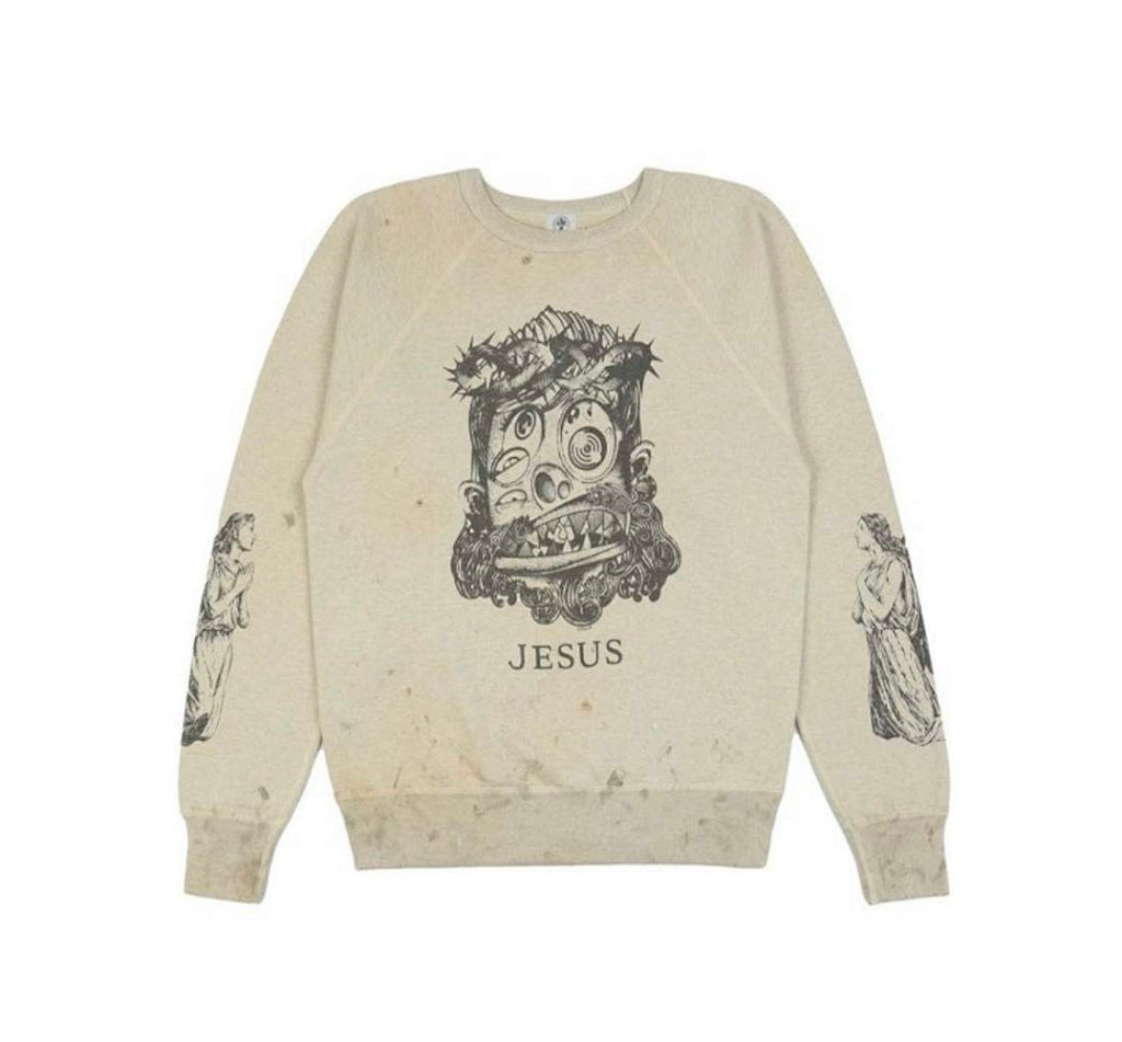 Saint Michael ST121 Jesus Crest Sleeve Graphic Sweatshirt