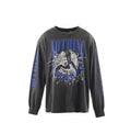 Saint Michael Distressed Graphic Art Long Sleeve Sweatshirt
