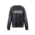Saint Michael Graphic Emblem & Sleeve Print Sweatshirt