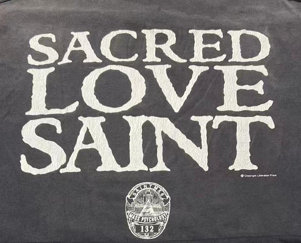Saint Michael Sacred Love Graphic Print Sweatshirt