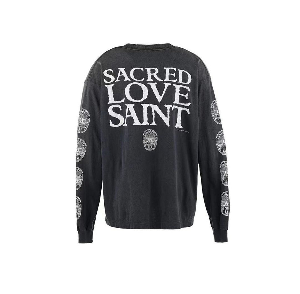Saint Michael Sacred Love Graphic Print Sweatshirt