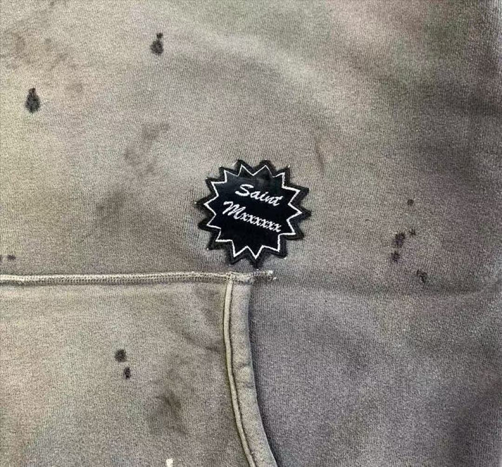 Saint Michael ST920 Distressed Patch Hoodie