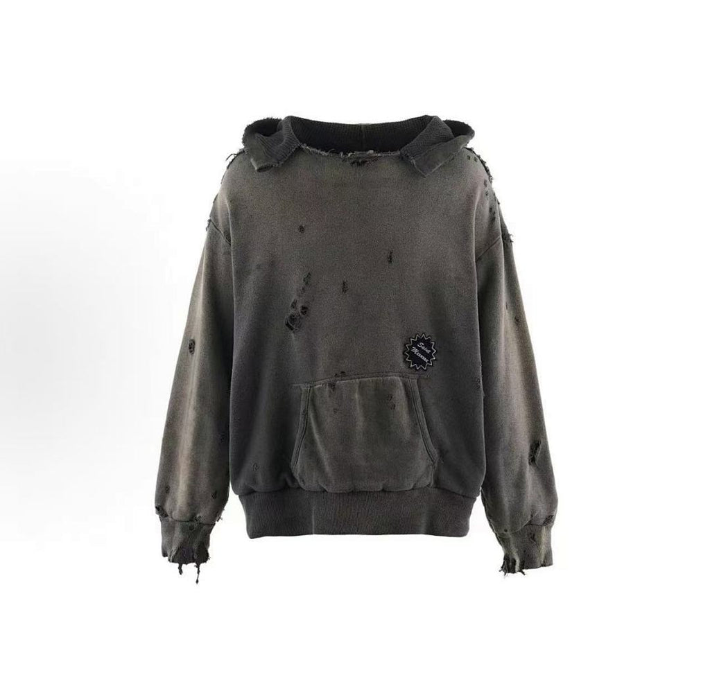Saint Michael ST920 Distressed Patch Hoodie