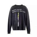 Saint Michael Sword Graphic & Text Long Sleeve Sweatshirt