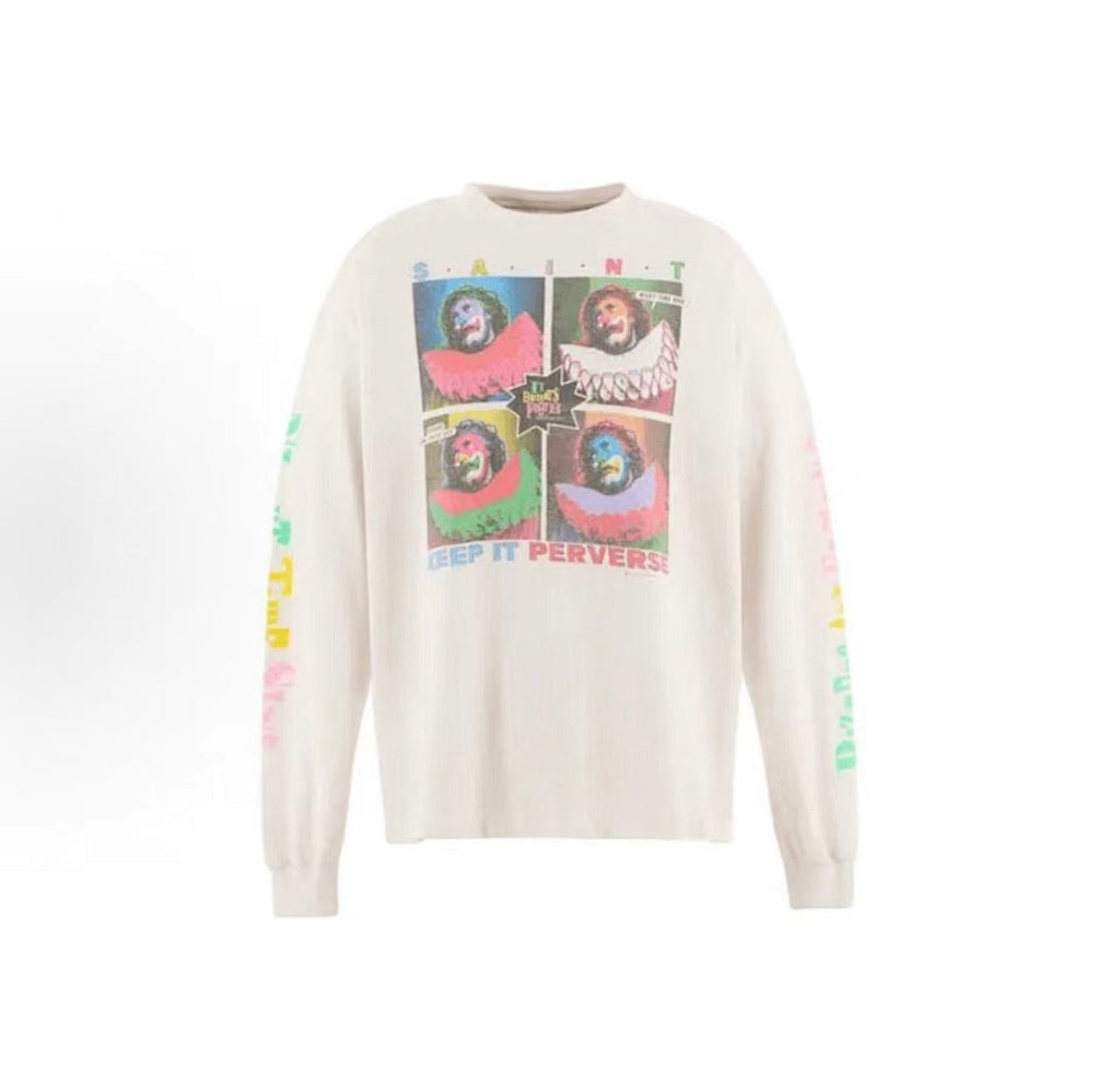 Saint Michael Pop-Art Collage Printed Sweatshirt
