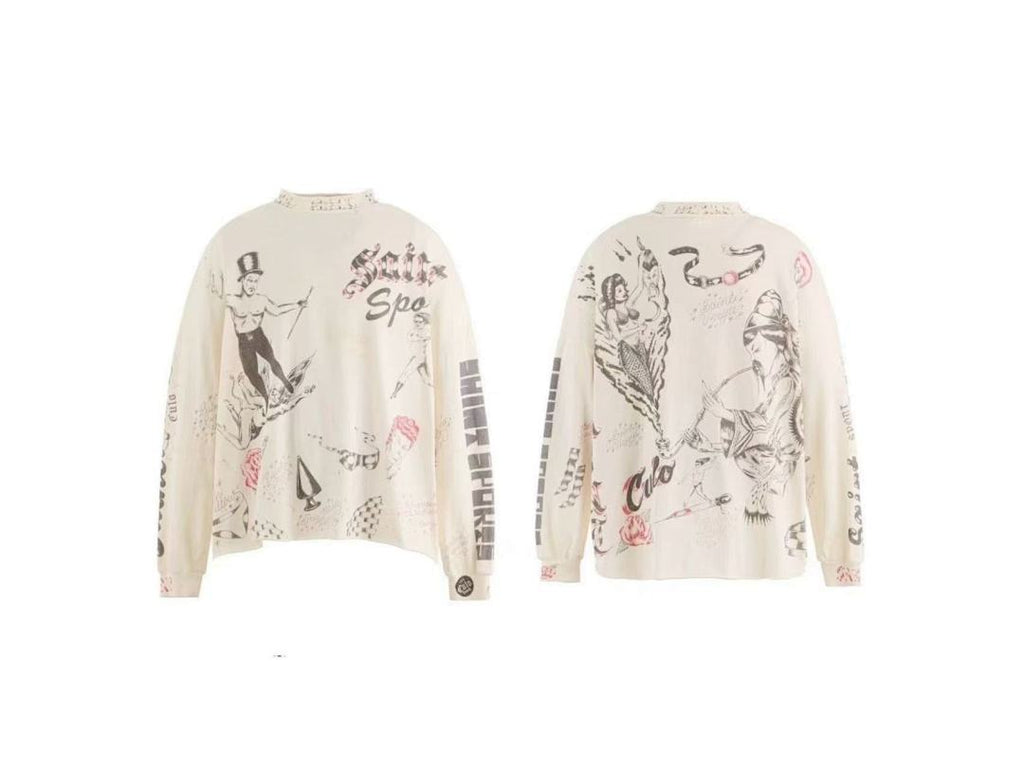 Saint Michael Sketch Line Art Graphic Sweatshirt