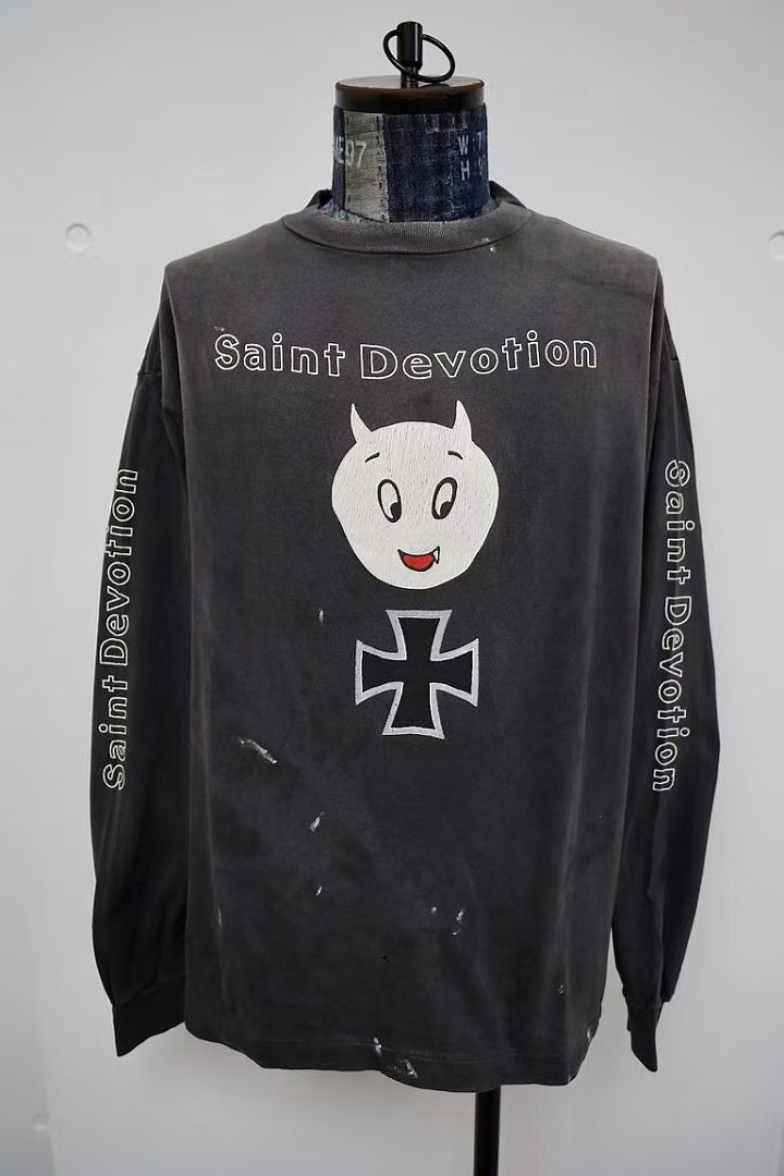Saint Michael Devil Illustration Graphic Sweatshirt