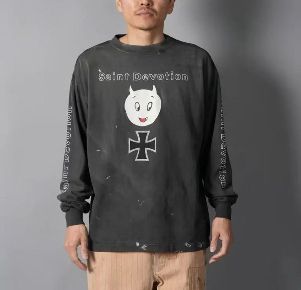 Saint Michael Devil Illustration Graphic Sweatshirt