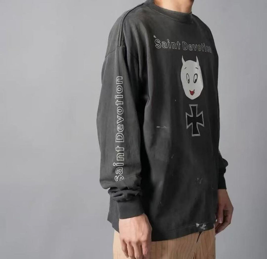 Saint Michael Devil Illustration Graphic Sweatshirt