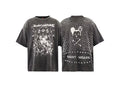 Saint Michael Graphic Skull & Stud Pattern Vintage T-Shirt