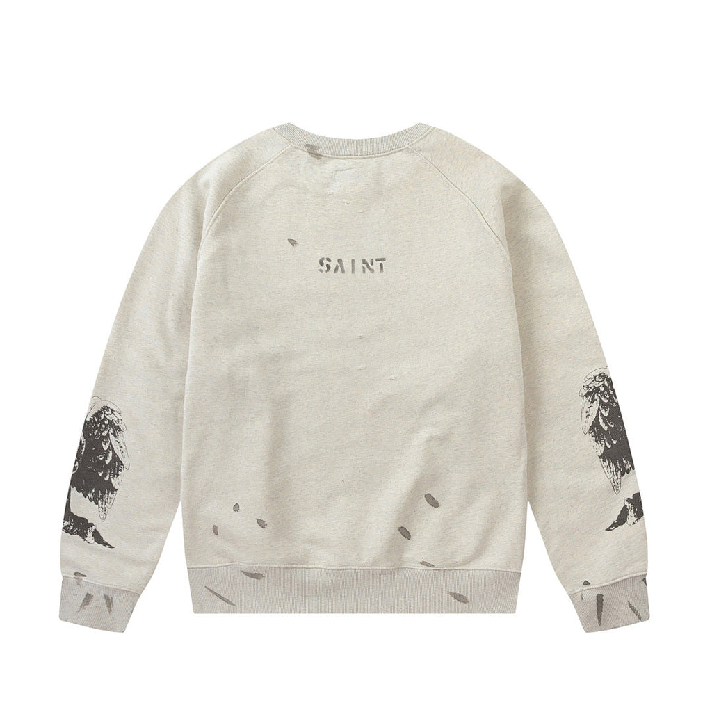Saint Michael ST121 Jesus Crest Sleeve Graphic Sweatshirt