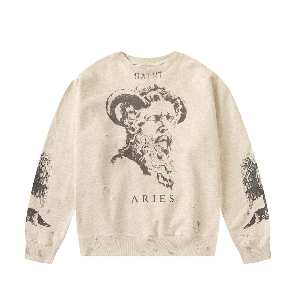 Saint Michael ST331 Multi-Graphic Sleeve Print Sweatshirt