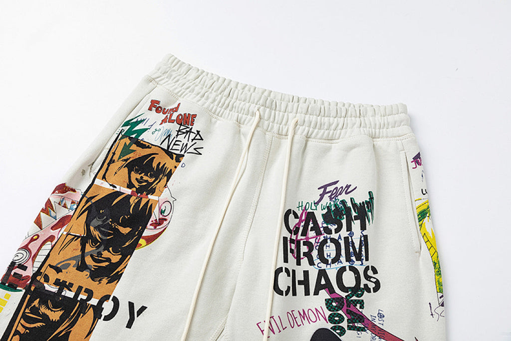 Saint Michael ST904 All-Over Graffiti Collage Sweatpants