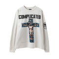 Saint Michael Complicated Cross Print Sweatshirt