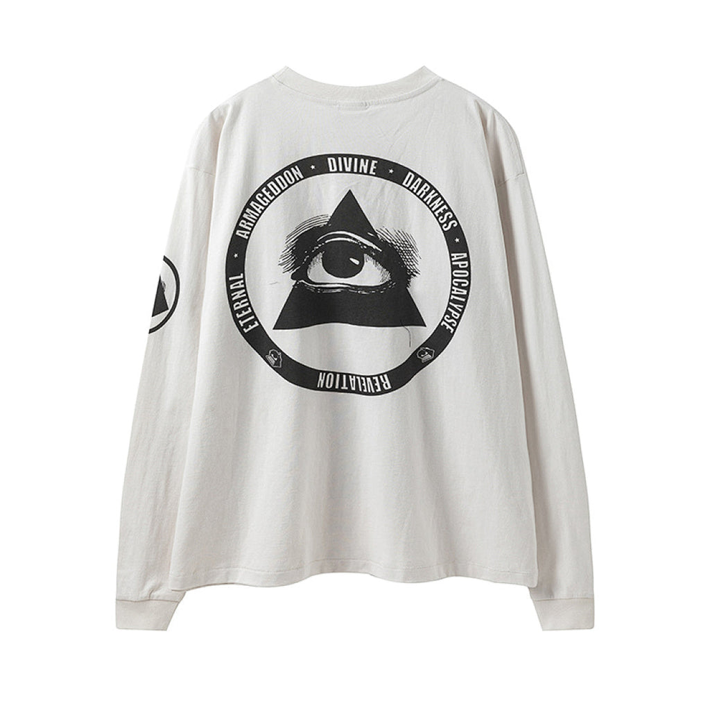 Saint Michael Complicated Cross Print Sweatshirt
