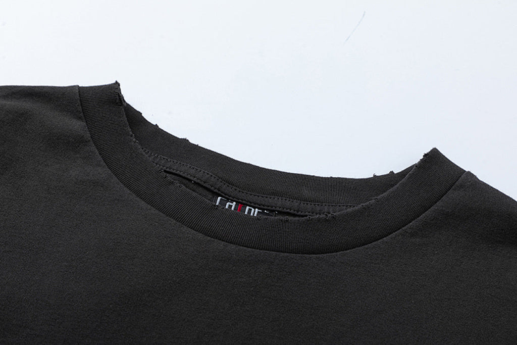 Saint Michael Fire Graphic & Sleeve Print Sweatshirt