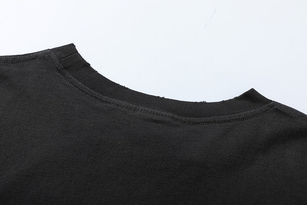 Saint Michael Fire Graphic & Sleeve Print Sweatshirt