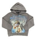 Mixed Emotion Rhinestone Hoodie Grey