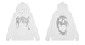 Revenge Grey Gothic Logo Screaming Skull Hoodie