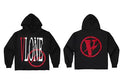 VLONE Red Circle Lightning Big V Hoodie Black
