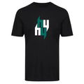 Yelir Green White NY Letter Graphic Black Casual Short Sleeve Tee