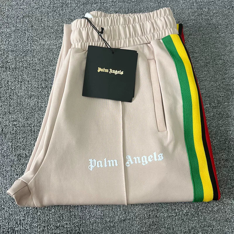 Palm Angels Beige Rasta Stripe Track Pants Unisex