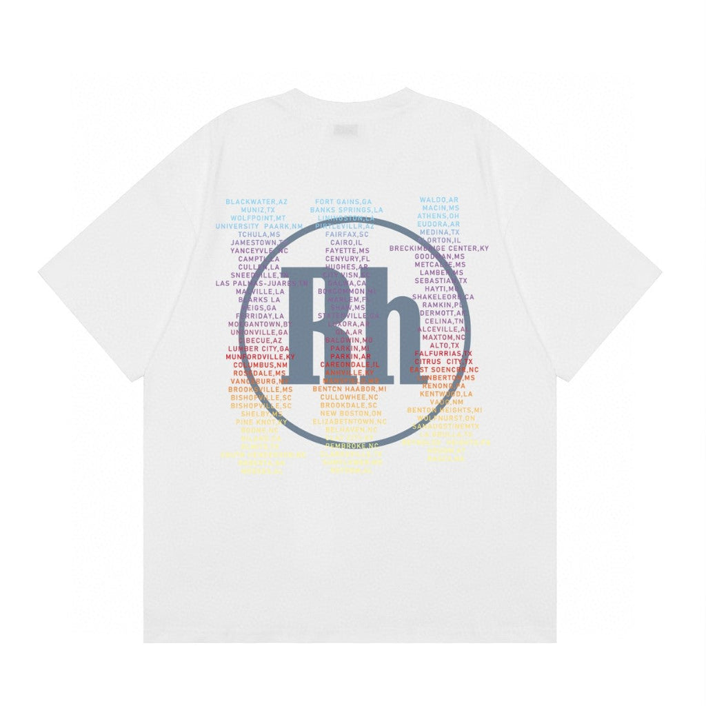 Rhude Racing Car Checkered Flag Graphic Short Sleeve T-Shirt