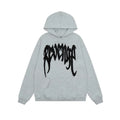 Revenge Black Gothic Embroidered Logo Pullover Hoodie