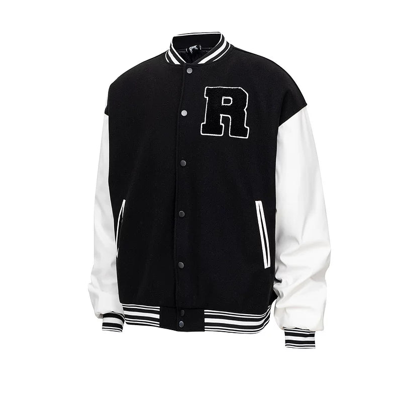 Revenge R‑Letter Patch Gothic Logo Varsity Jacket