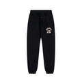 Fog Essentials Black Jogger Pants Contrast Cream‑Color Thigh Logo Elastic‑Waist Street Sweatpants
