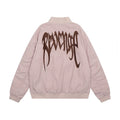 Revenge Gothic Embroidered Bomber Jacket Pink