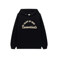 Fog Essentials Contrast Cream Logo Black Oversized Pullover Hoodie