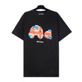 Palm Angel Black Graffiti Bear Graphic Tee