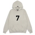Fog Essentials Off‑White Large Black Number 7 Graphic Oversized Pullover Hoodie
