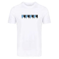 Yelir Repeating Letter Graphic White Casual Crew Neck T-Shirt