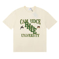 Rhude Cambridge University Vintage College Letter Graphic Cream Short Sleeve T‑Shirt