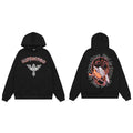 Revenge Skull Winged Cross Graphic Hoodie