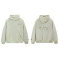 Fog Essentials Light Green Fleece‑Lined Oversized Pullover Hoodie Chest Logo