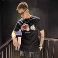 Palm Angel Black Heart Broken Bear Graphic Tee