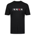 Yelir Contrast Letter Graphic Black Crew Neck Short Sleeve T-Shirt