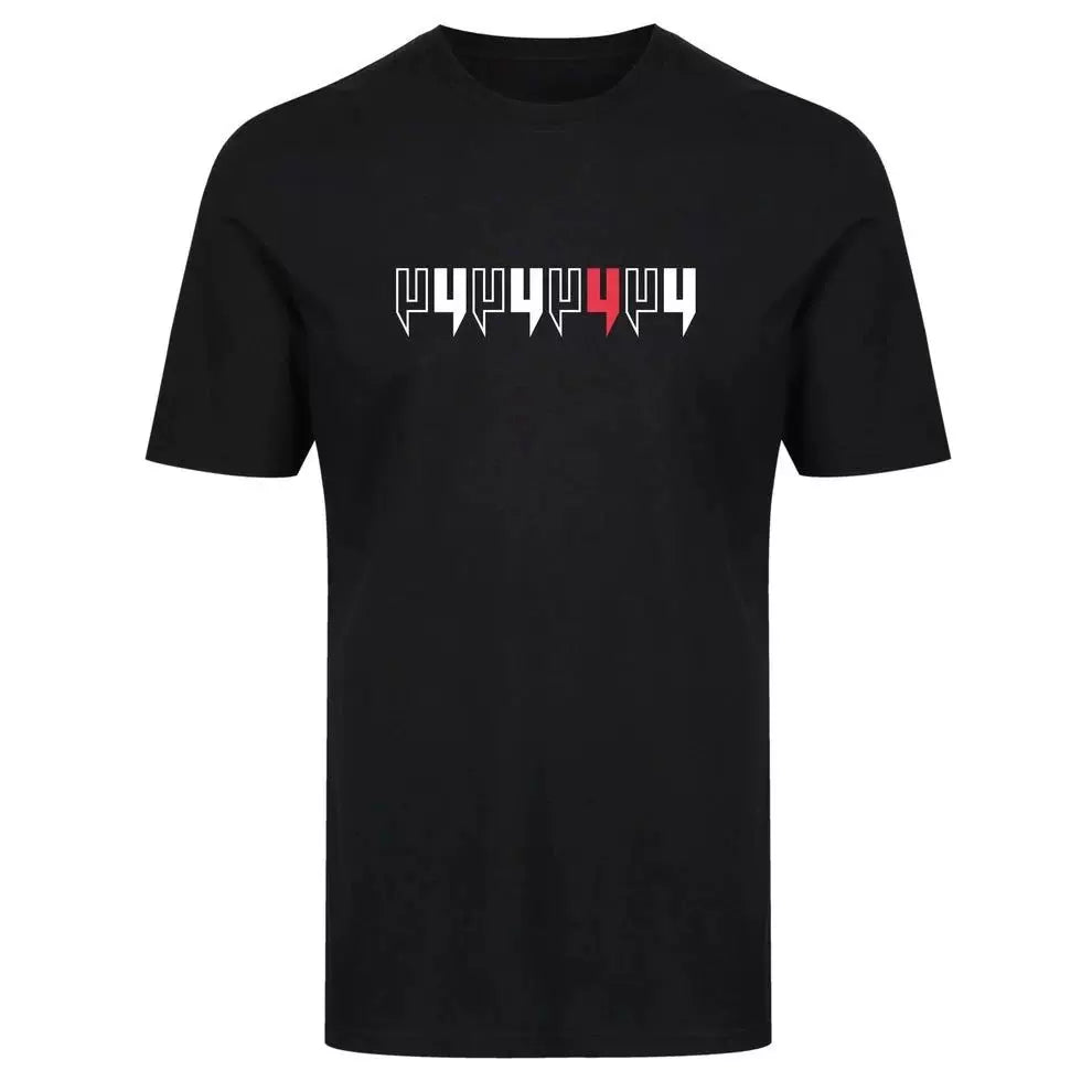 Yelir Contrast Letter Graphic Black Crew Neck Short Sleeve T-Shirt