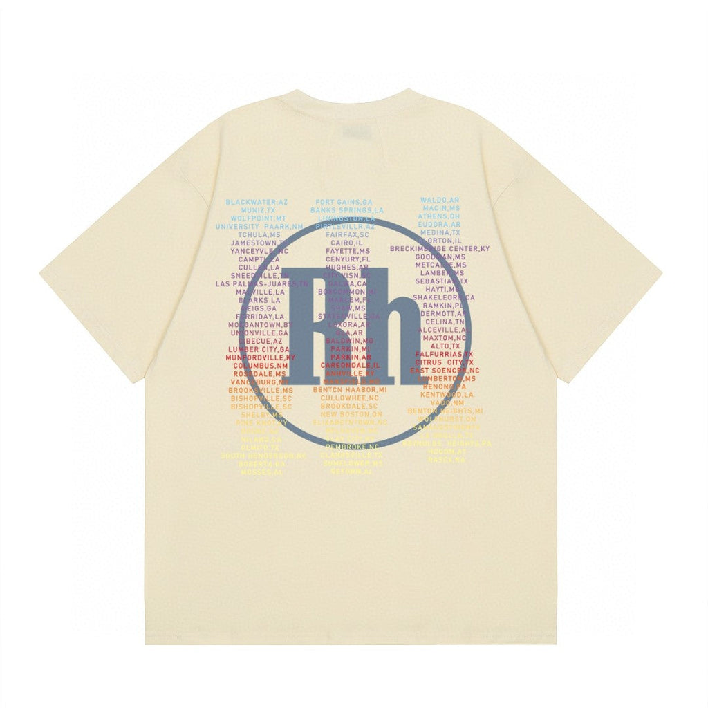Rhude Racing Car Checkered Flag Graphic Short Sleeve T-Shirt