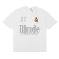 Rhude Lago Di Como 27 Crest Letter Graphic Short Sleeve T-Shirt
