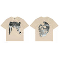 Revenge Silver 3D Chrome Shattered Skull Graphic T‑Shirt