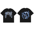 Revenge Blue Lightning Globe Graphic T‑Shirt