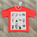 SAINT VANITY Printed Fabric Casual Pure Cotton Short-Sleeved T-shirt