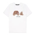 Palm Angel White Rhinestone Broken Bear Graphic Tee
